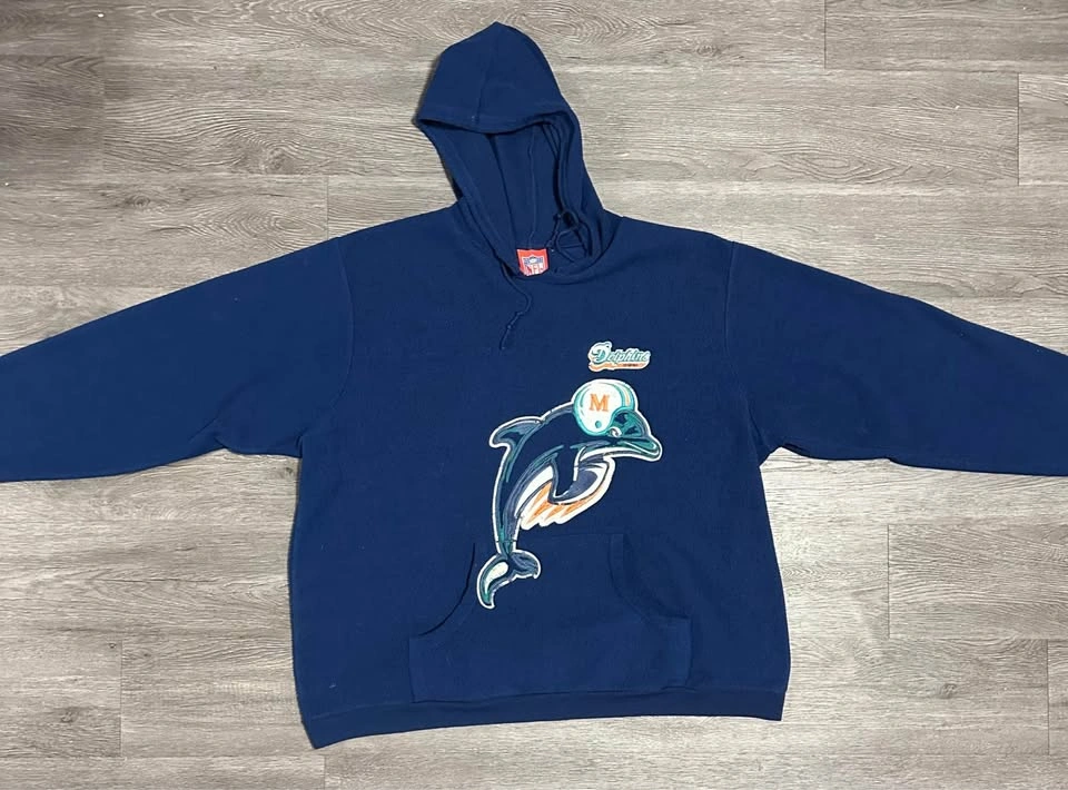 Vintage 90s Miami Dolphins NFL Fleece Hoodie - photo 3