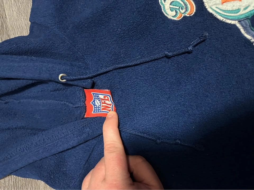Vintage 90s Miami Dolphins NFL Fleece Hoodie - photo 5