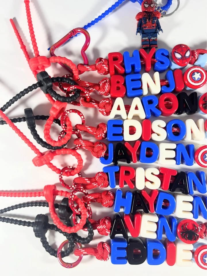 Birthday Goodie Bags for Boys Party, Handmade Name Keychain - photo 3
