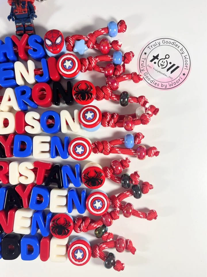 Birthday Goodie Bags for Boys Party, Handmade Name Keychain - photo 4