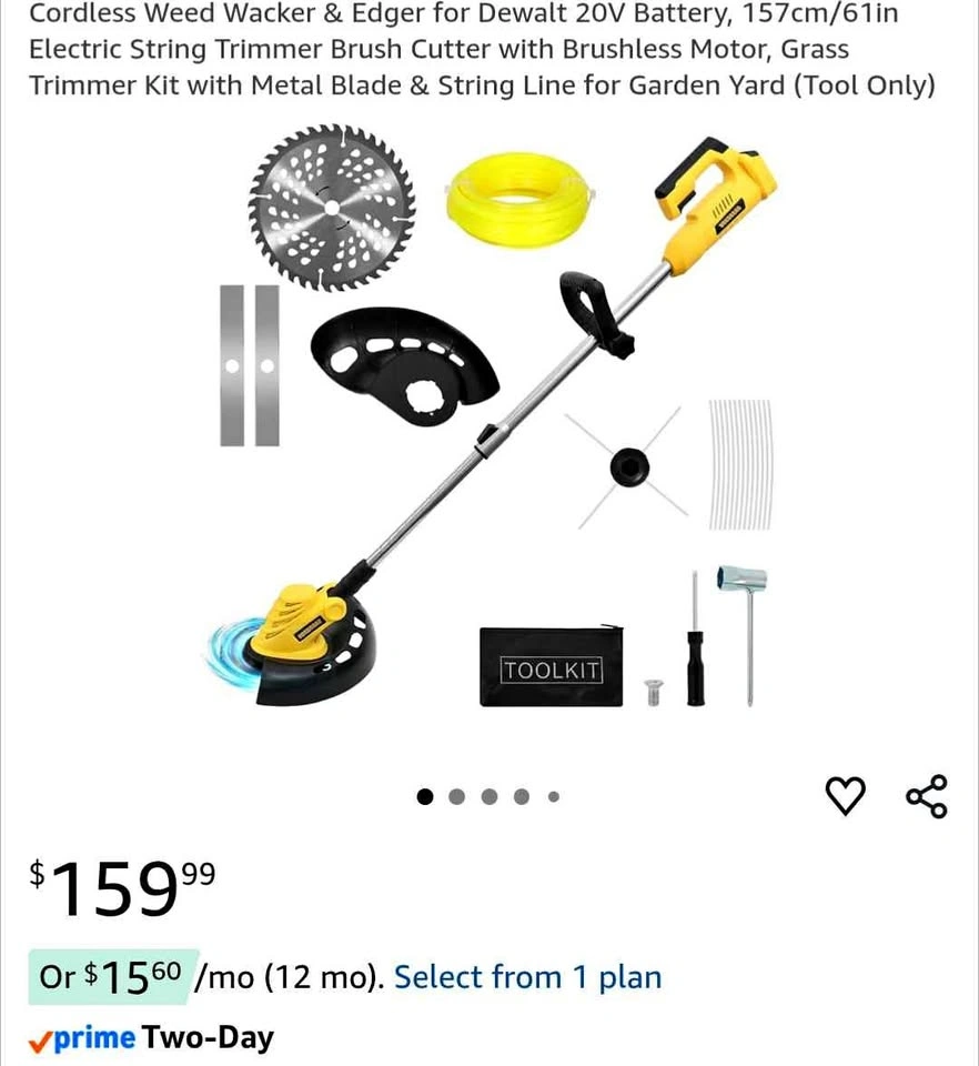 Cordless Weed Watcher with Battery - New