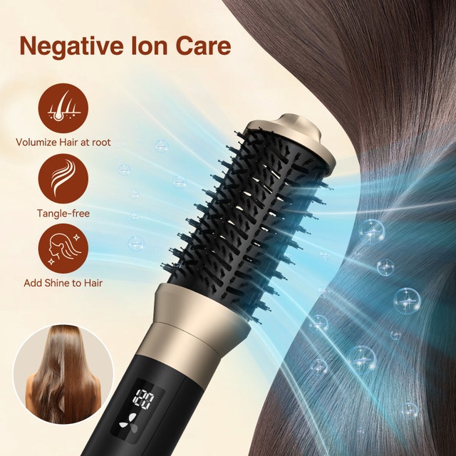 8 in 1 Multi Styler Hair Dryer: Ionic Hot Air Brush, Frizz-Free - photo 4