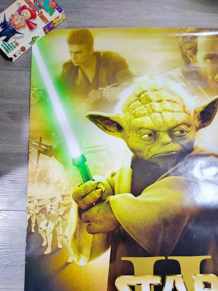 Vintage 2002 Star Wars Episode 2 Video Store Promo Poster - photo 2