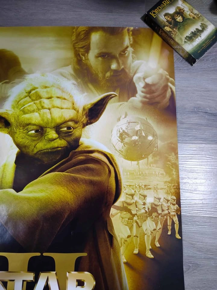 Vintage 2002 Star Wars Episode 2 Video Store Promo Poster - photo 3