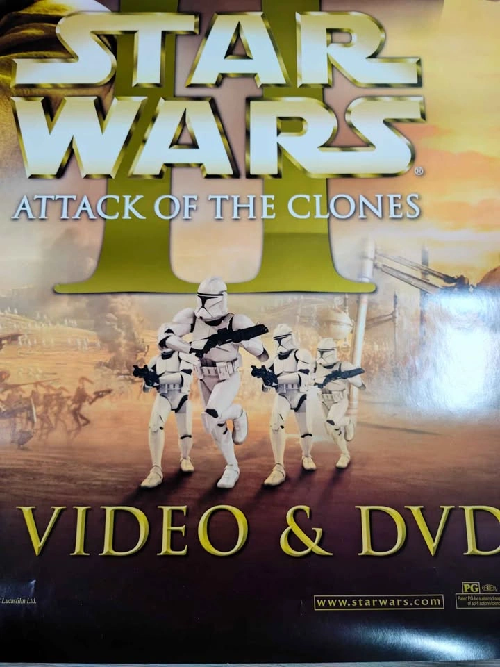 Vintage 2002 Star Wars Episode 2 Promo Poster - photo 4