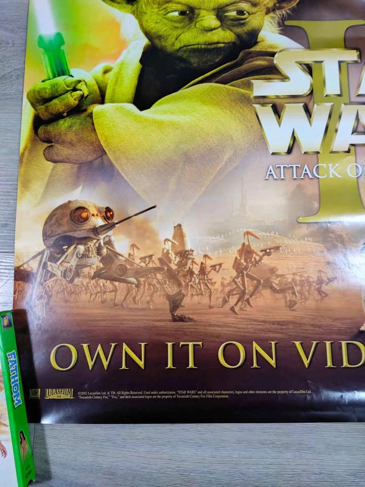 Vintage 2002 Star Wars Episode 2 Promo Poster - photo 5