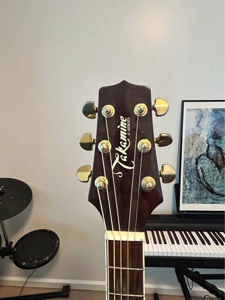 Takamine EG-334C Acoustic Guitar w/ Case, Capo, Strap - photo 4