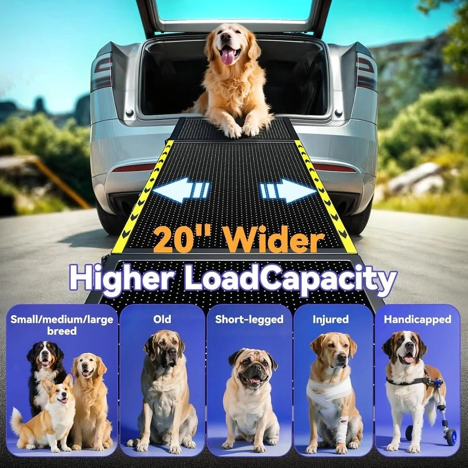 74” Heavy Duty Folding Dog Ramp – 250lb Capacity - photo 3