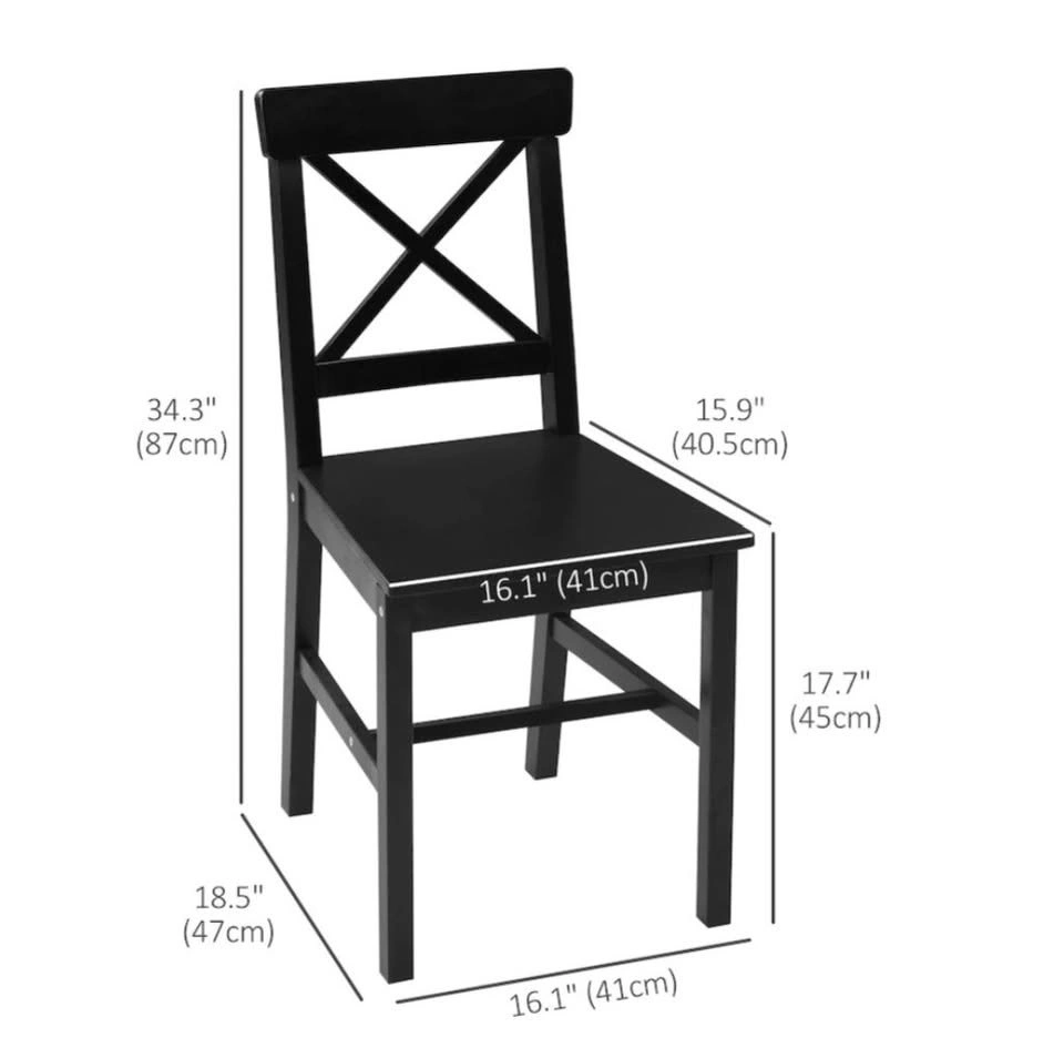 5-Piece Dining Table Set | Table + 4 Chairs | Small Space / Cond - photo 5
