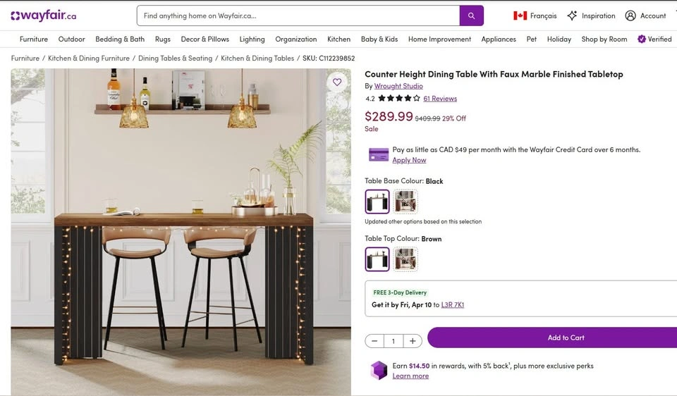 Modern Bar Table Set – Faux Marble + 4 Leather Stools | NEW in B - photo 4