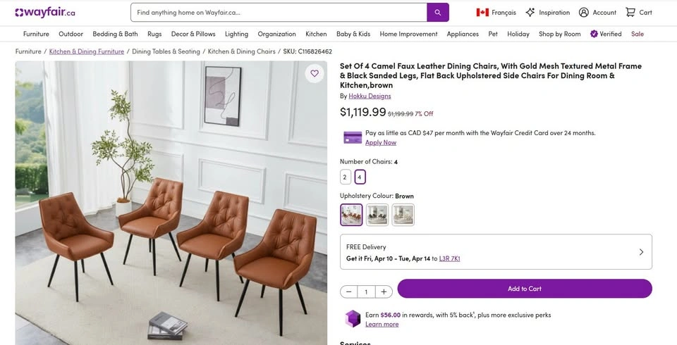 BRAND NEW IN BOX: 5 Pcs Dining Set | 4 Hokku Chairs + Bernadette - photo 3