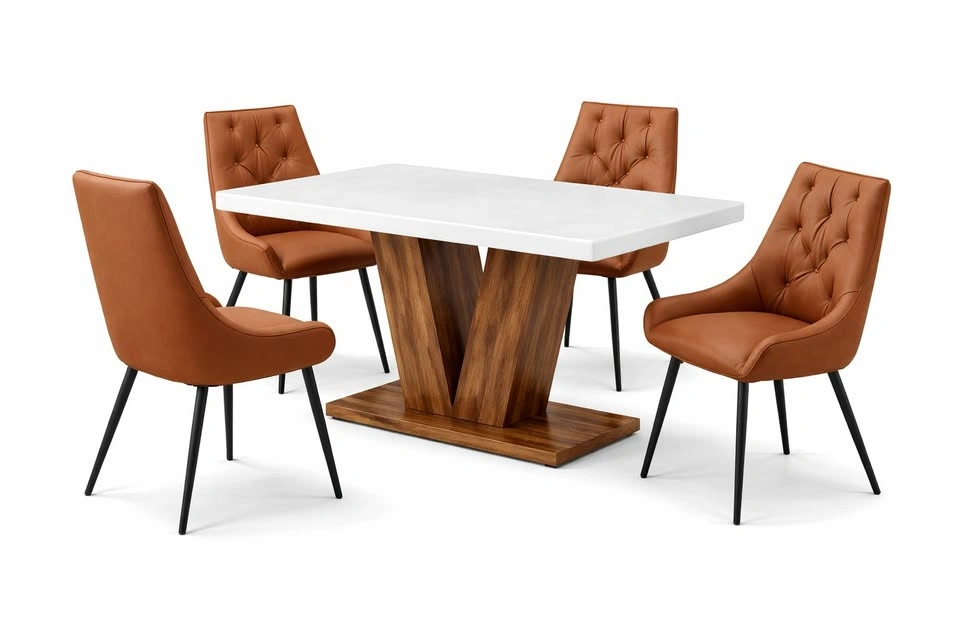 BRAND NEW IN BOX: 5 Pcs Dining Set | 4 Hokku Chairs + Bernadette - photo 5
