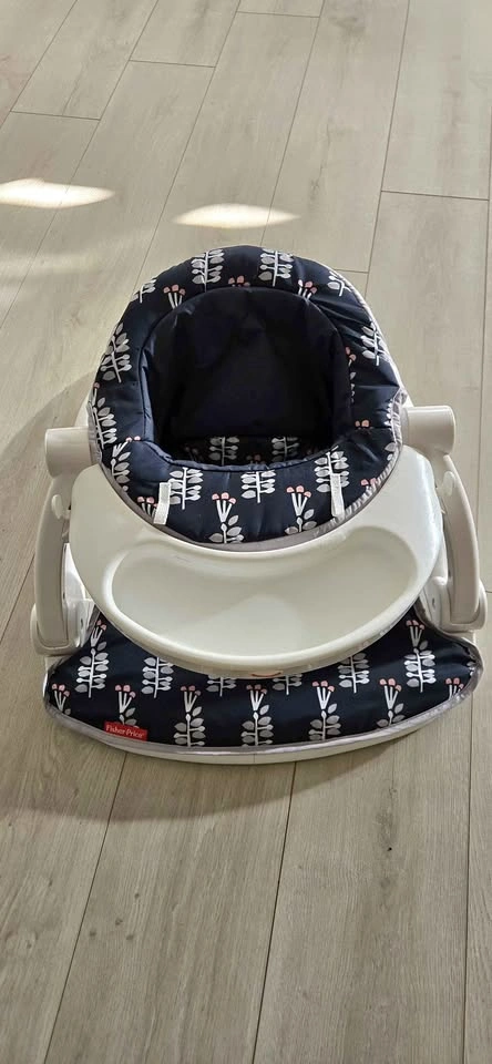 Fisher-Price Sit-Me-Up Floor Seat with Tray Navy Garden