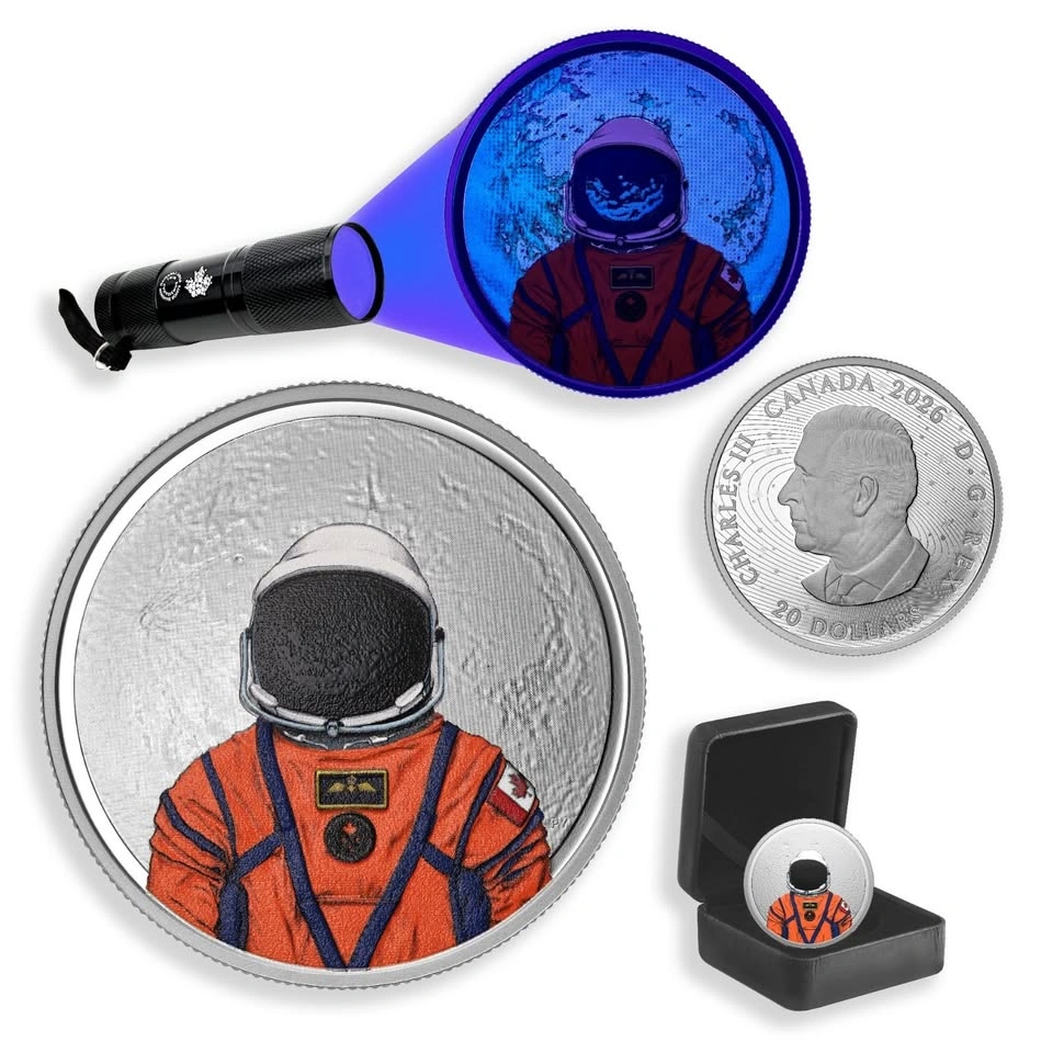 2026 Canada $20 Moon Mission 1 oz Silver Glow Coin - Artemis II - photo 4