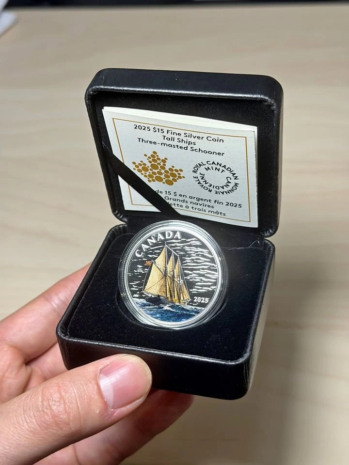 2025 Tall Ships Schooner 1 oz Silver Coin RCM Collectible