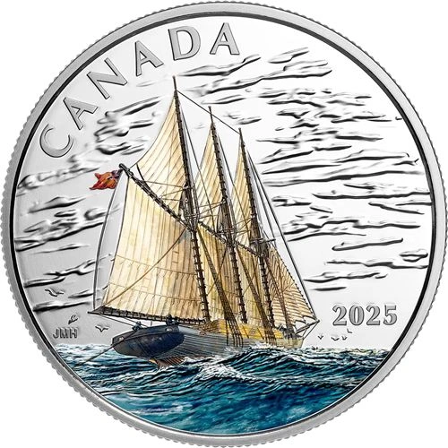 2025 Tall Ships Schooner 1 oz Silver Coin RCM Collectible - photo 2
