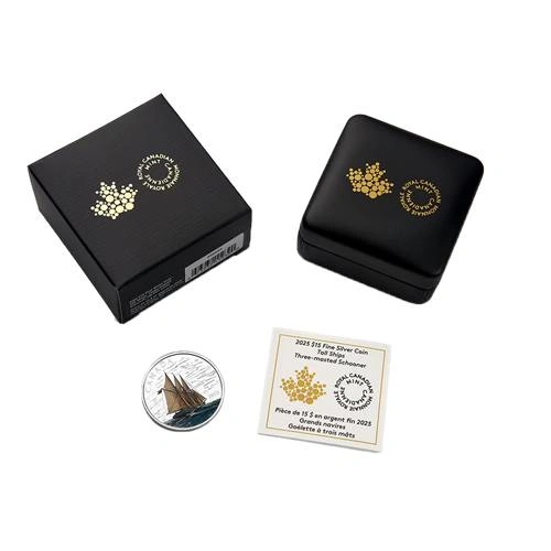 2025 Tall Ships Schooner 1 oz Silver Coin RCM Collectible - photo 5