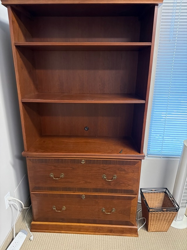 Handsome Bookcase with Two Drawers