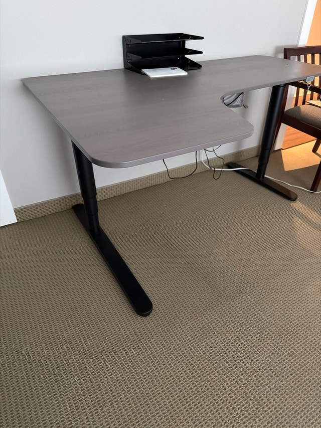 Ikea Standing Desk - Gray Top, Black Legs