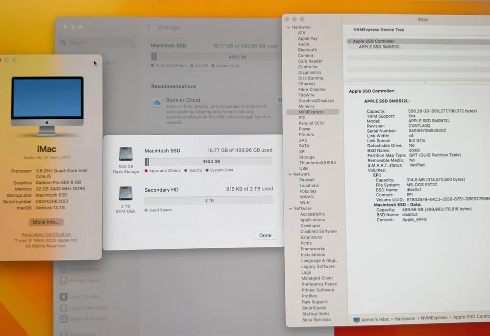 iMac 27” 5K (2017) | 3.8GHz i5 | 32GB RAM | Radeon Pro 580 8GB | - photo 4