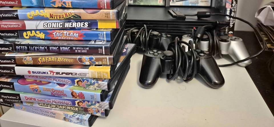 PS2 Bundle with Controllers and Games