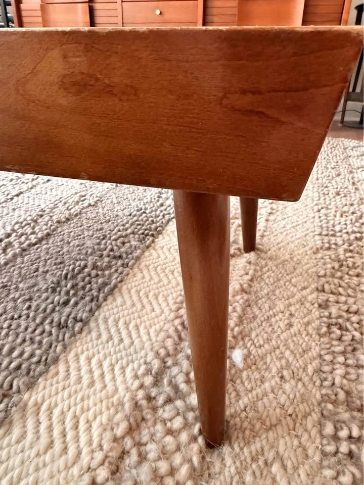 MCM Midcentury Modern Slatted Extendable Coffee Table - photo 3