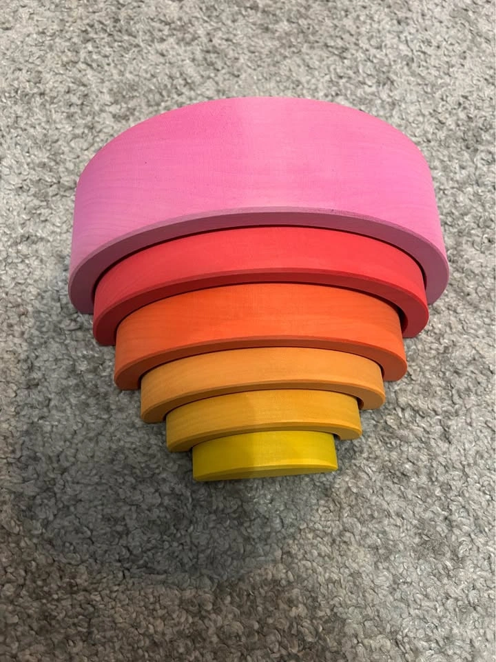 Ocamora 6 Piece Wooden Rainbow Stacker - photo 3