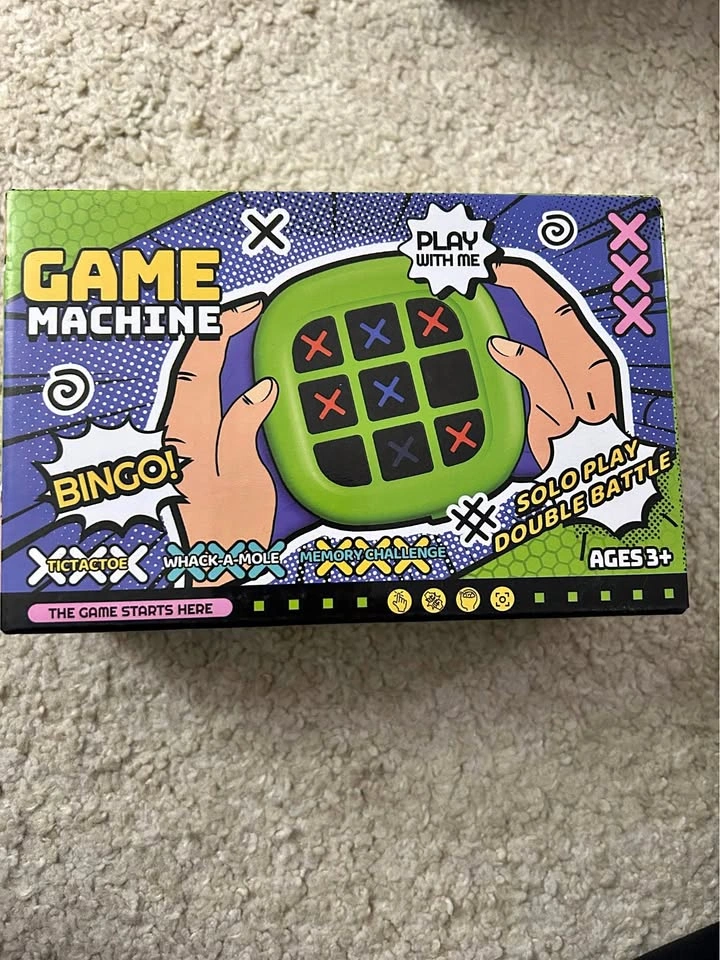 Game Machine Electronic Toy: Tic Tac Toe, Whack-A-Mole, Memory