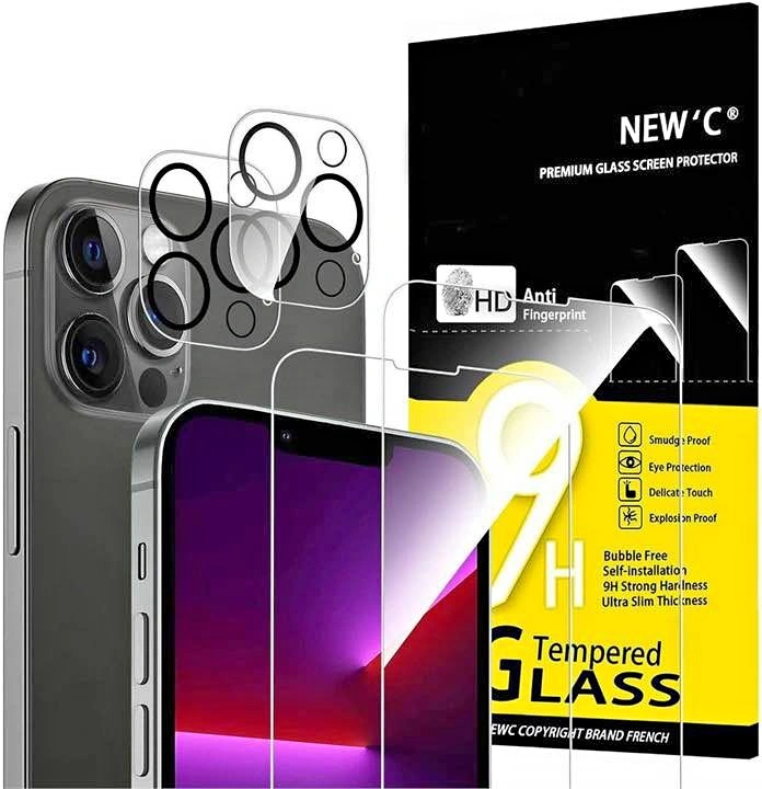 2 Pack iPhone 13 Pro Screen Protector + Camera Lens Protector