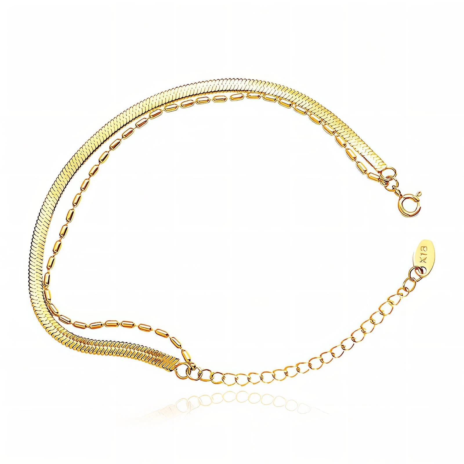 18K Gold Plated Stainless Steel Anklet/Ring - photo 3
