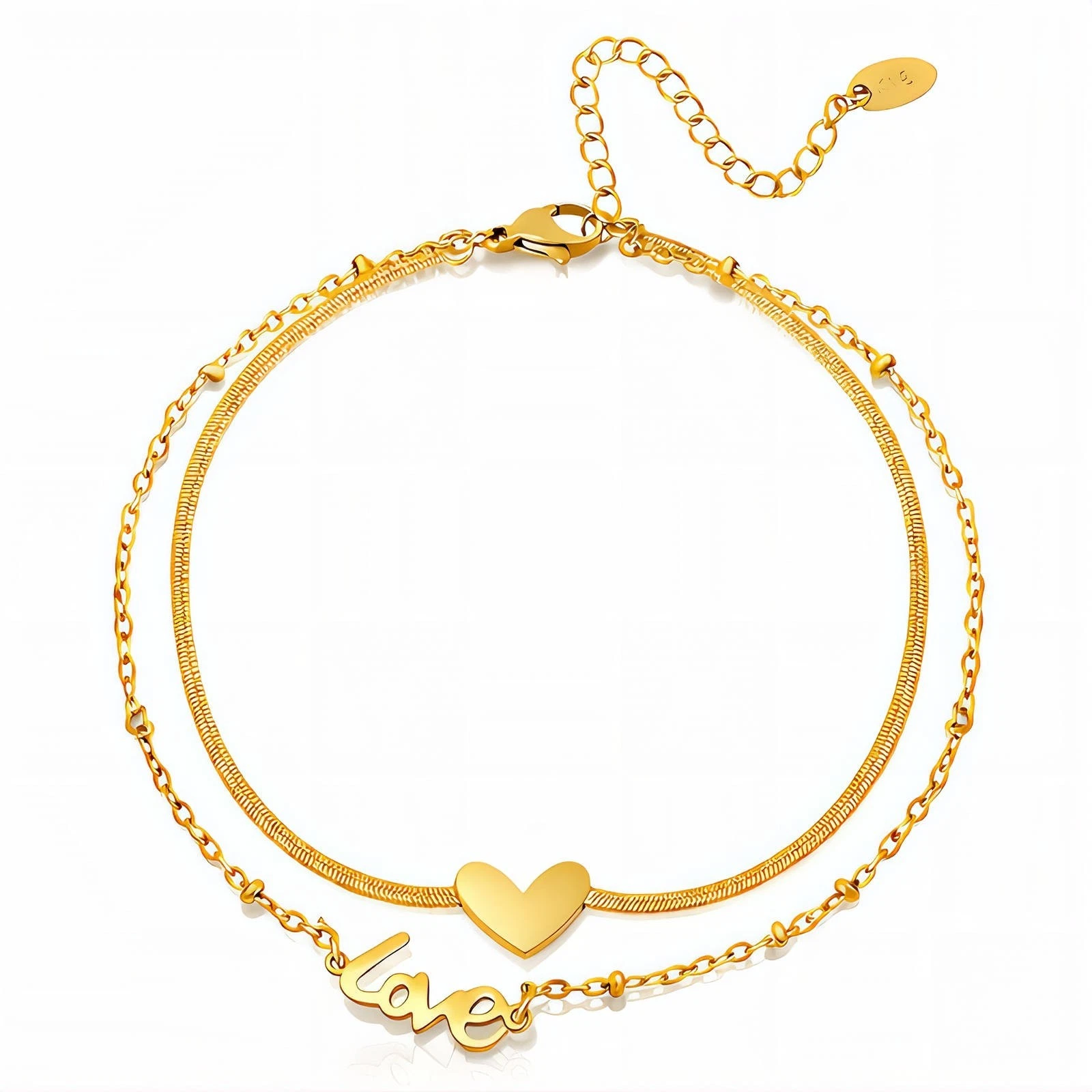 18K Gold Plated Stainless Steel Anklet/Ring - photo 4