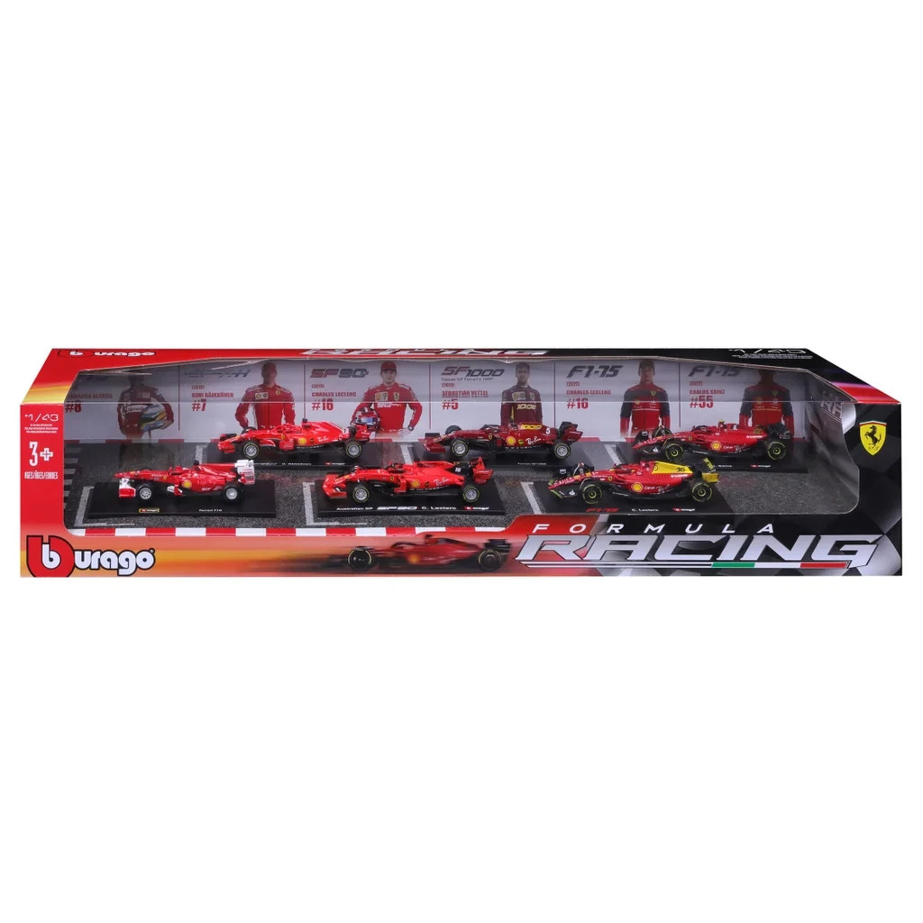 Bburago Ferrari F1 1:43 Die Cast 6-Pack Set - Brand New - photo 3