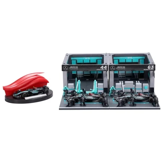 1:43 Mercedes-AMG F1 Deluxe Paddock Set | 3 Cars | Pit Crew - photo 2