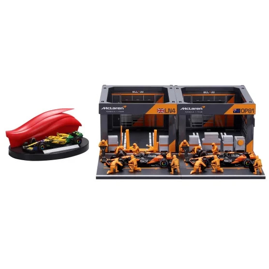 Burago 1:43 McLaren F1 Deluxe Paddock Set | 3 Cars | Pit Crew - photo 2