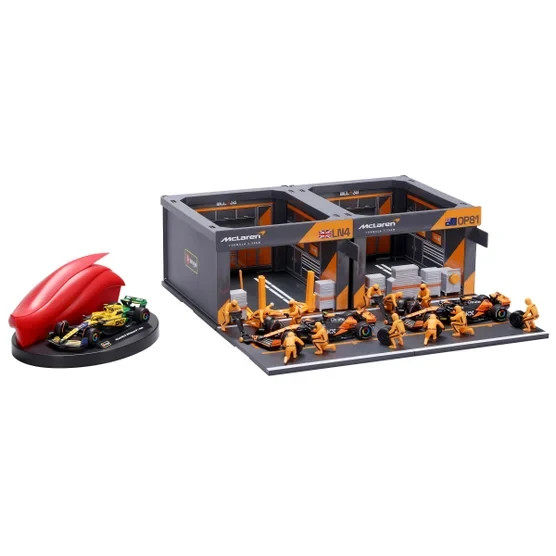 Burago 1:43 McLaren F1 Deluxe Paddock Set | 3 Cars | Pit Crew - photo 3