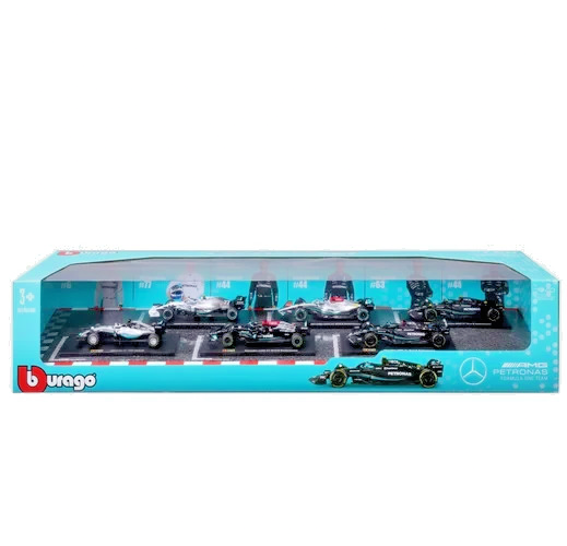 Bburago Mercedes F1 1:43 Die Cast 6-Pack - Hamilton, Rosberg, Bo - photo 2