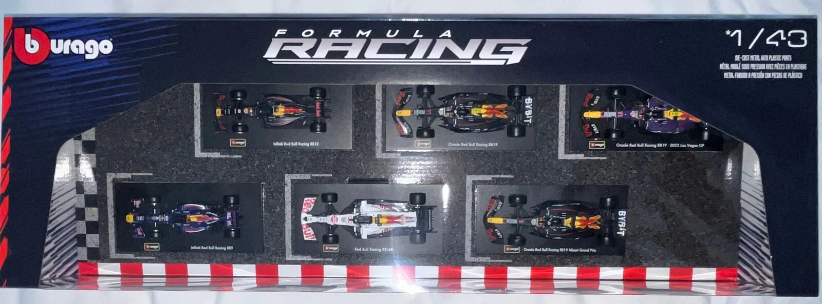 Bburago Oracle Red Bull Racing F1 1:43 Die Cast 6-Pack Set - photo 2