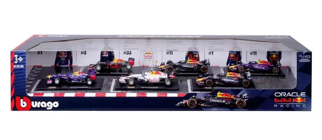 Bburago Oracle Red Bull Racing F1 1:43 Die Cast 6-Pack Set - photo 3