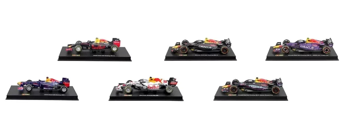 Bburago Oracle Red Bull Racing F1 1:43 Die Cast 6-Pack Set - photo 4
