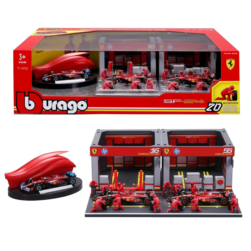 🥕 Burago 1:43 Red Bull Racing F1 Paddock Set | 3 Cars | Pit Crew