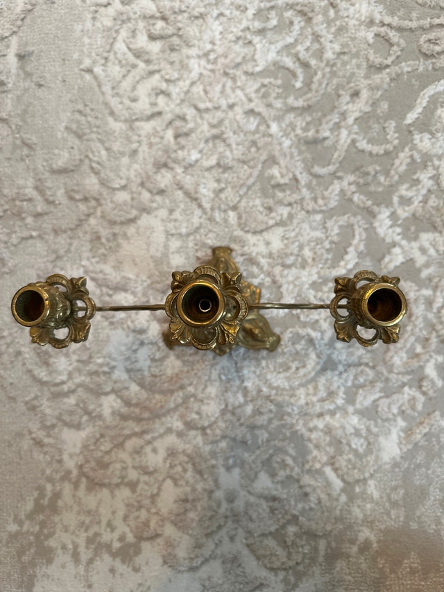 Solid Brass 3-Arm Candelabra - photo 3