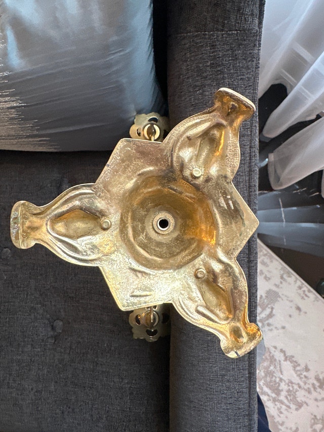 Solid Brass 3-Arm Candelabra - photo 4