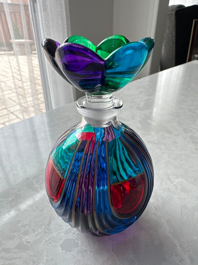 Murano glass perfume bottle.