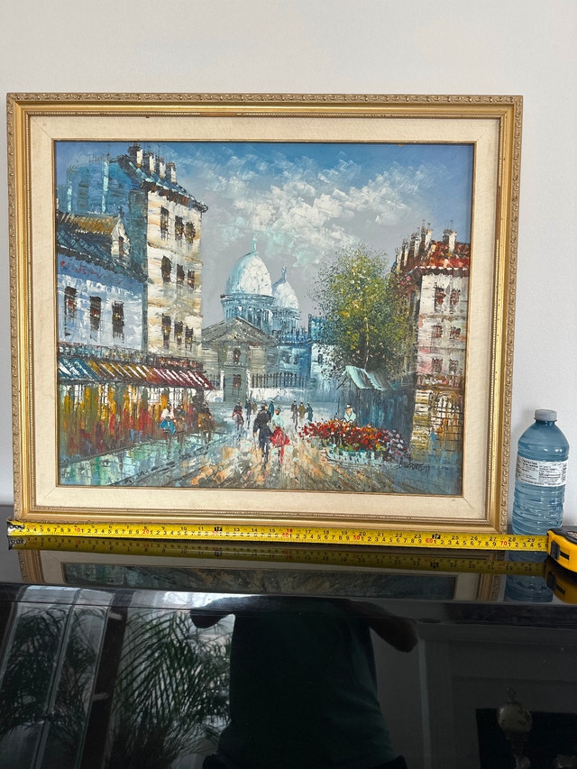 Oil Painting of Paris Signed By Caroline Burnett. - photo 3