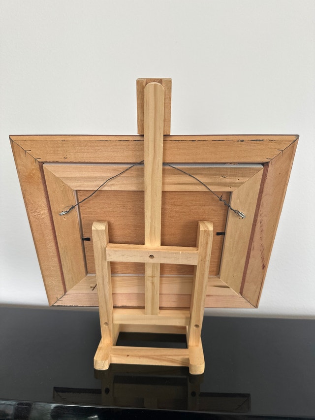 Oil Painting by M. Scott w/ Easel - photo 2