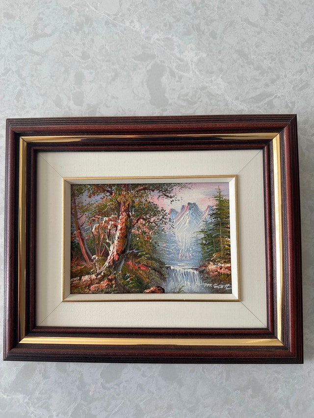 Oil Painting by M. Scott w/ Easel - photo 4