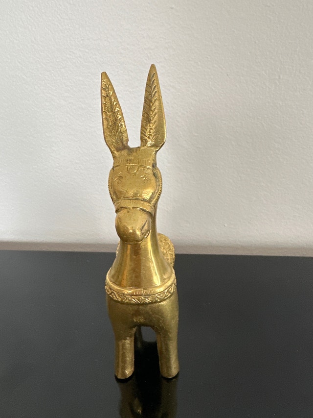 Solid brass donkey. - photo 2