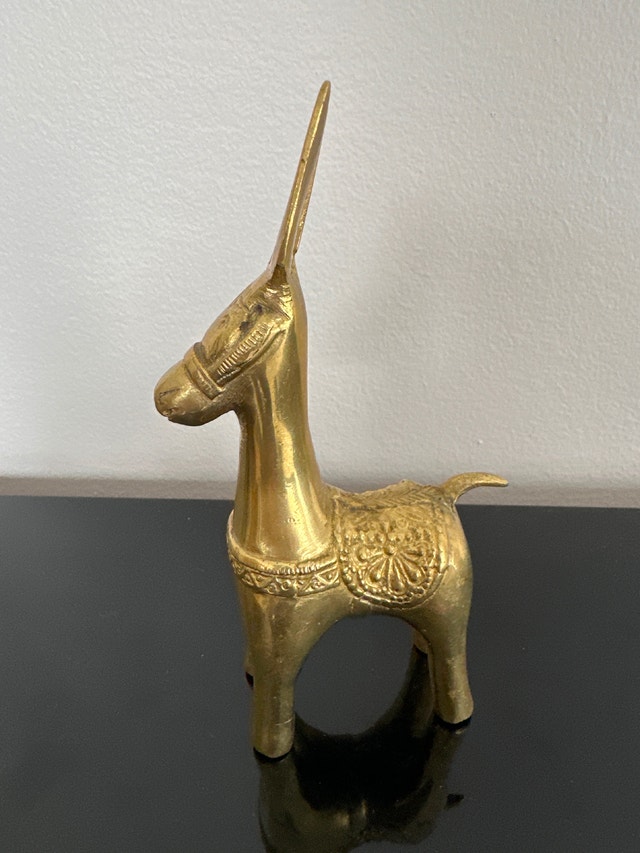 Solid brass donkey. - photo 3