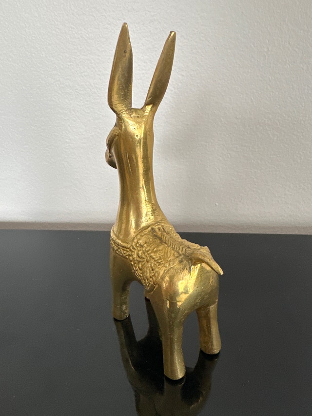 Solid brass donkey. - photo 4