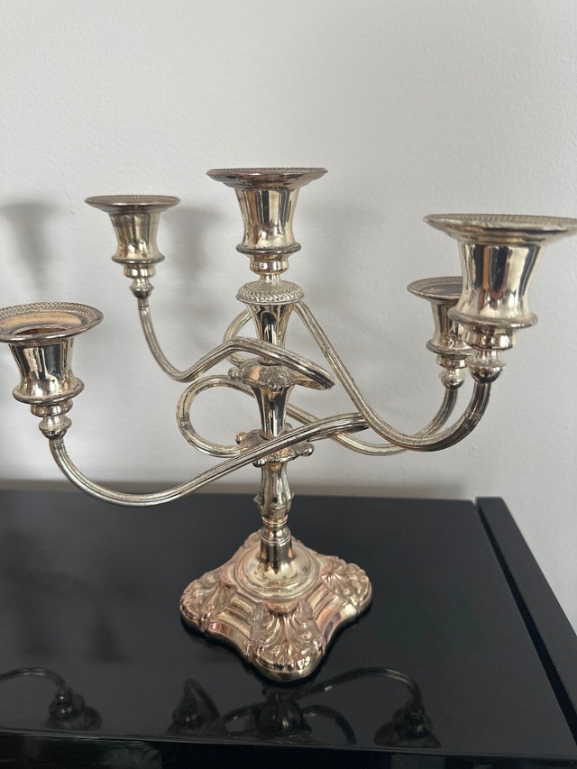 Silver plated 5-arm candelabras, made in England. - photo 2
